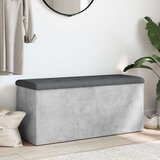  Klupa za pohranu boja betona 102 x 42 x 45 cm konstruirano drvo | shoptok.hr