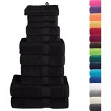  12-dijelni vrhunski set ručnika SOLUND crni 600 gsm | shoptok.hr