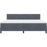 Box Spring Krevet s Madracem Tamno Siva 200x200 cm Baršun | shoptok.hr