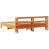  Okvir kreveta bez madraca voštano smeđi 200x200 cm od borovine | shoptok.hr