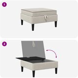  Stolić za sofu s pohranom Zobena Baršun | shoptok.hr