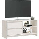 vidaXL TV omarica bela 80x31x39 cm trdna borovina | Shoptok.si