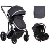 Kikka Boo kolica za bebe 3u1 Darling Premium Dark Grey Cene