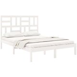  Posteljni okvir bel iz trdnega lesa 120x200 cm, (20644002) | Shoptok.si