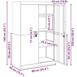 Ormarić Omarica za shranjevanje 2 pcs Antracit 90 x 40 x 140 cm Jeklo, (5000152795) | Shoptok.si