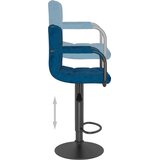  Barski stolac plavi baršunasti | shoptok.hr