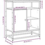 vidaXL Komoda boja dimljenog hrasta 69 x 35 x 80 cm konstruirano drvo | shoptok.hr