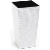 Plana Visoka četvrtasta posuda za biljke (Plastika, Boja: Bijela, Š x V: 25 x 46,5 cm) Cijene