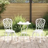vidaXL 3-delni vrtni bistro set, bel, lahek aluminij, (22016212) Cene