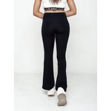 DStreet Legginsy damskie z szeroką nogawką SLIMLINE czarne | shoptok.hr