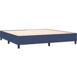  Box spring postelja z vzmetnico moder 200x200 cm blago, (21118422) | Shoptok.si