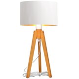 Stona lampa ALBA 1xE27/15W/230V bela/zlatna/hrast | Eponuda.com
