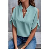 Fenzy Elegantna Ohlapna Bluza Z "V" Izrezom, Menta Cene