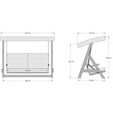 Hanah home Paris 2000 - Beige Beige Garden Triple Swing Chair | ePonuda.com