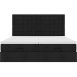 vidaXL Okvir kreveta s madracima crni 160x200cm od tkanine | shoptok.hr