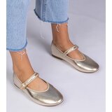Gemre Golden women's ballet flats with a buckle Mollis | Shoptok.si