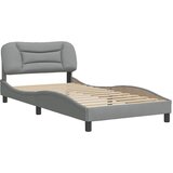  Okvir kreveta bez madraca Hvar svjetlosivi 100x200 cm od tkanine | shoptok.hr