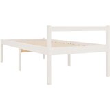 Krevet za starije osobe bijeli 90x190 cm mali masivna borovina | Eponuda.com