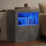  Komoda s LED svjetlima siva boja betona 60,5x37x67 cm | Eponuda.com