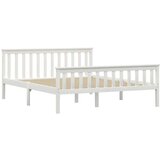  Posteljni okvir bel iz trdne borovine 160x200 cm | Shoptok.si