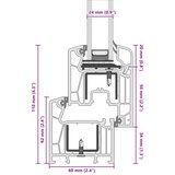  Okno za klet RISOR 60 x 60 cm PVC in steklo Antracit, (5000215159) | Shoptok.si