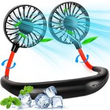 Venisymlis Črn Vratni Ventilator, Prenosni Polnilni Naglavni Ventilator Usb Za Moške, Ženske, Potovanje Na Počitnice, (22070315) | Shoptok.si