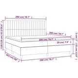  S oprugama i madracem tamnoplavi 200x200 cm baršunasti | shoptok.hr
