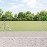 vidaXL varjena žičnata ograja z 13 flanged stebrički 0.4x25 m pocinkano jeklo | Shoptok.si