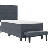  s opruga kutije Tamno siva 190 x 90 cm Baršun | shoptok.hr