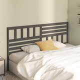 Maison Chic posteljno vzglavje - vzglavna omarica - nočna omarica sivo 206x4x100 cm trdna borovina, (21705217) | Shoptok.si