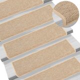  Prostirke za stepenice 15 kom 65x21x4 cm svijetlo bež pravokutni rub | shoptok.hr