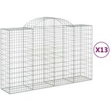  Lučne gabionske košare 13kom 200x50x120/140cm pocinčano željezo | shoptok.hr