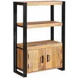  Polica s Vrata Smeđa Čvrsto Grubo Mango Drvo i Metal | shoptok.hr