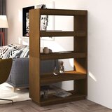 vidaXL knjižna omara za razdelitev prostora medeno rjava 80x35x135 cm | Shoptok.si