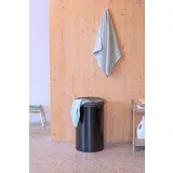 Košara za perilo 60 litrov s plastičnim pokrovom - Matt Black