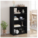 vidaXL Visoka komoda crna 70 x 41 x 124 cm od konstruiranog drva | shoptok.hr