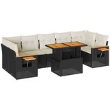 vidaXL 8-dijelni set vrtnih sofa od poliratana s jastucima crni bagrem | shoptok.hr