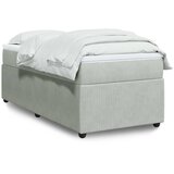  Box spring krevet s madracem svjetlosivi 90x190 cm baršunasti | shoptok.hr