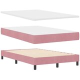  Krevet s opruga kutije s madracem Ružičasta 120 x 190 cm Baršun | shoptok.hr