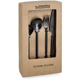 BIZZOTTO Crni pribor 16 kom od nehrđajućeg čelika za 4 osobe Bronte – | shoptok.hr