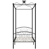  Okvir za krevet s nadstrešnicom crni metalni 90 x 200 cm | Eponuda.ba