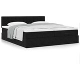 vidaXL Otomanski posteljni okvir z vzmetnicami črn 160x200 cm žamet, (21610739) | Shoptok.si