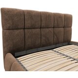 MID.YOU OBLAZINJENA POSTELJA 180 cm x 200 cm , les, tekstil, leseni material rjava | Shoptok.si