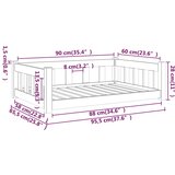  Krevet za pse 95,5 x 65,5 x 28 cm od masivne borovine | shoptok.hr