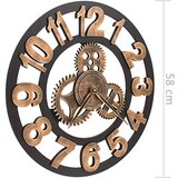  Zidni sat metalni 58 cm zlatno-crni | shoptok.hr