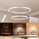 Brilagi-LED prigušiva luster na sajli PORTOFINO LED/98W/230V prečnika 80 cm srebrna + daljinski upravljač | Eponuda.com