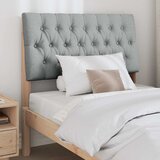  Tapecirani uzglavlje Svijetlo siva 90 cm Čvrsto borovo drvo | shoptok.hr