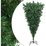 vidaXL Naopako umjetno božićno drvce sa stalkom zeleno 210 cm | shoptok.hr