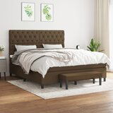 The Living Store Box spring postelja z vzmetnico temno rjava 160x200 cm blago - Box Spring Postelja, (21521604) | Shoptok.si
