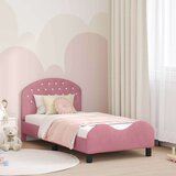  Krevet za djecu s uzglavljem Ružičasta 80 x 160 cm Baršun | shoptok.hr